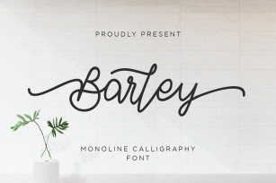 Barley - Monoline Calligraphy Font Download