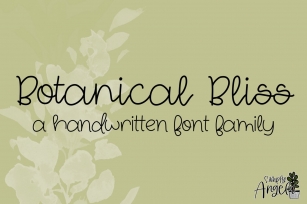 Botanical Bliss - a smooth handwritten script font Font Download