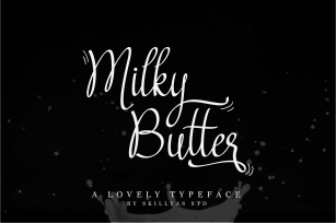 Milky Butter - script handwritten font Font Download
