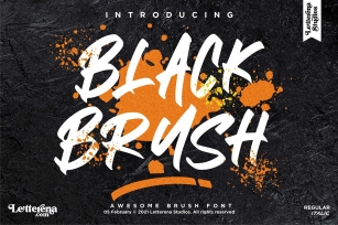 BLACK BRUSH - Awesome Brush Font Font Download