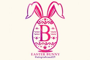 Easter Bunny Monogram Font Download