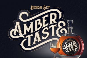 Amber Taste Font, Label, Mockup! Font Download