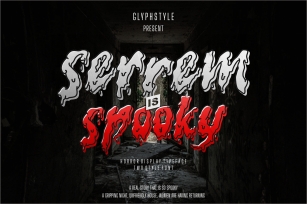serrem - a spooky two style font Font Download