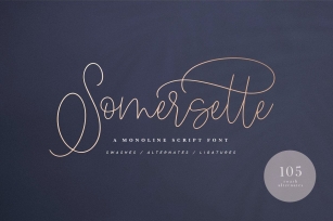 Somersette Script Font Font Download