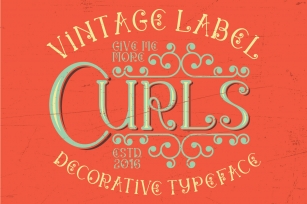 Curls vintage label typeface Font Download