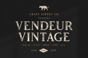 Vendeur Vintage Font Family + Extras Font Download