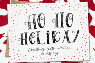 Ho Ho Holiday Fonts collection & patterns Font Download
