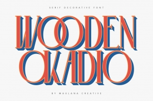 Wooden Okadio Serif Decorative Font Font Download