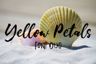 Yellow Petals Font Duo Font Download