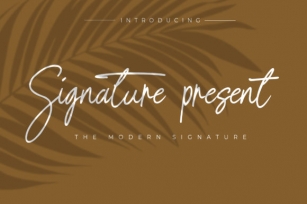 Signature Present Font Download