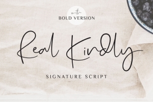 Real Kindly Signature Script Font Download