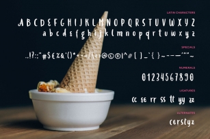 Ice-cream&Berries Font Font Download