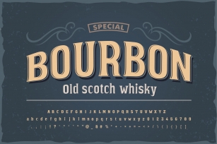 Bourbon vintage font Font Download