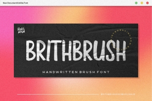 Brith Brush Typeface Font Download
