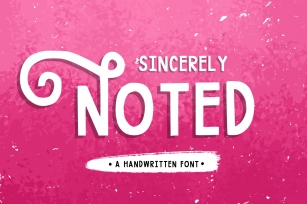 Sincerely Noted Handwritten Font Download