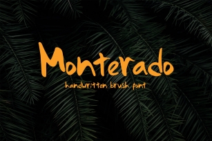 Monterado - Handwritten Brush Font Font Download