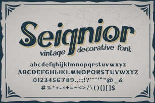 Seignior - vintage font Font Download