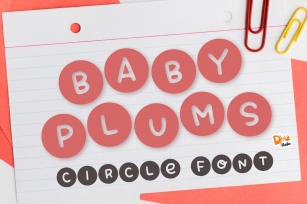 Baby Plums - Cute circle font Font Download