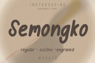 Semongko - Quotes cute font Font Download