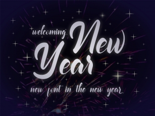 Welcoming New Year Font Download