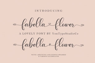 Fabella flower Font Download