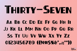 Thirty-Seve Font Download