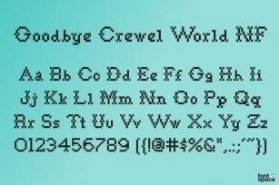 Goodbye Crewel World N Font Download