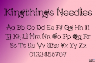 Kingthings Needles Font Download