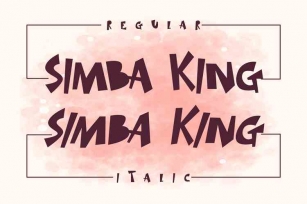 SIMBA KING Font Download