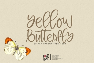 Yellow Butterfly Font Download