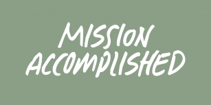 Mission Accomplished Font Download