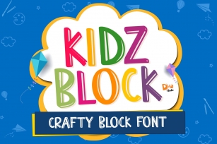 KIDZ BLOCK - crafty block font Font Download