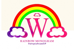 Rainbow Monogram Font Download