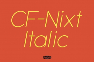 CF Nixt-Italic Font Download