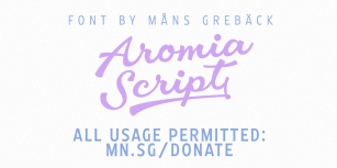 Aromia Scrip Font Download