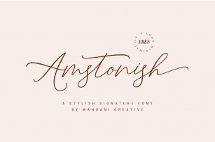 Amstonish Signature | Free 6 Logo minimalist Font Download