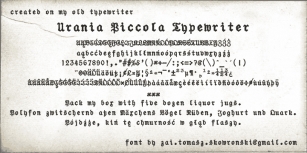 Urania Piccola Typewriter Font Download
