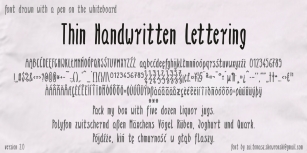 Thin Handwritten Lettering Font Download
