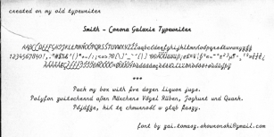 Smith-Corona Galaxie Typewriter Font Download