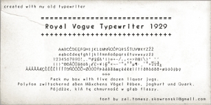 Royal Vogue Typewriter 1929 Font Download