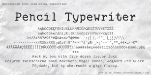 Pencil Typewriter Font Download