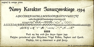 Nowy Karakter Januszowskiego 1594 Font Download