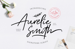 Aurelie Smith - Signature (+EXTRA) Font Download