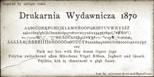 Drukarnia Wydawnicza 1870 Font Download