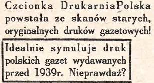 Drukarnia Polska Font Download