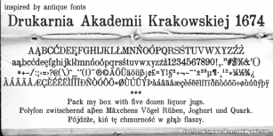 Drukarnia Akademii Krakowskiej Font Download