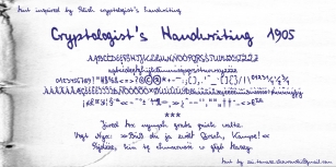 Cryptologist's Handwriting Font Download