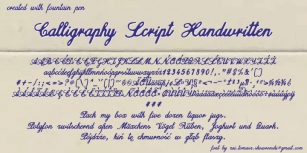 Calligraphy Script Handwritte Font Download