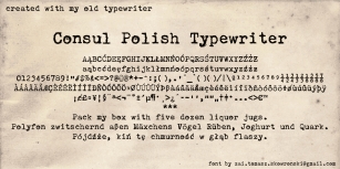Consul Polish Typewriter Font Download