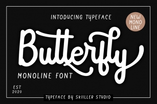 Butterfly Monoline Font Download